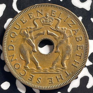 1957 Rhodesia & Nyasaland 1 Penny Lot#C0837