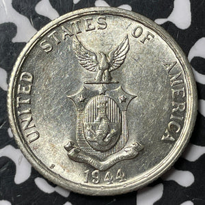 1944-S U.S. Philippines 50 Centavos Lot#D7866 Silver! High Grade! Beautiful!