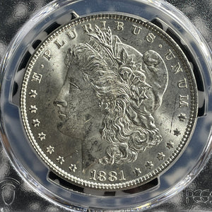 1881 U.S. $1 Morgan Dollar PCGS MS63 Lot#G556 Silver! Choice UNC!
