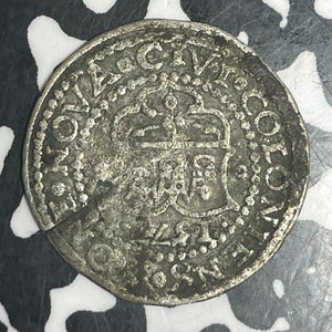 1577 Germany Koln 3 Schilling Lot#T6123 Silver! Wavy Flan, KM#MB284