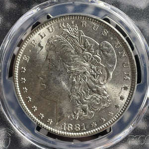 1881 U.S. $1 Morgan Dollar PCGS MS63 Lot#G554 Silver! Choice UNC!