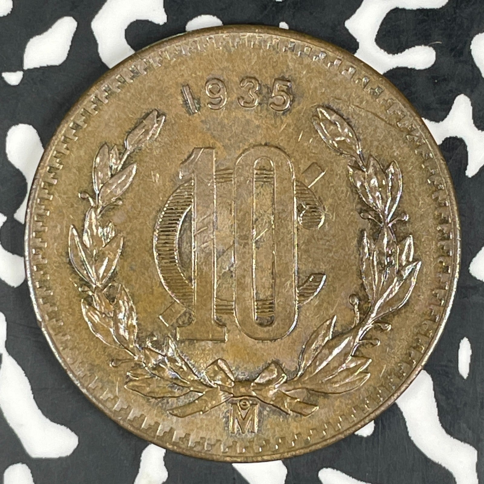 1935-Mo Mexico 10 Centavos Lot#JM0806 High Grade! Beautiful! KM#430