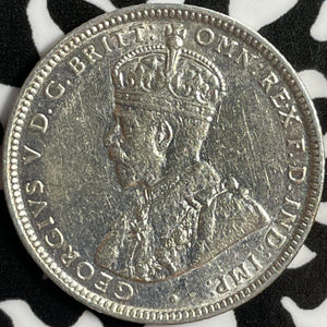 1917-M Australia 1 Shilling Lot#E0593 Silver! Old Cleaning