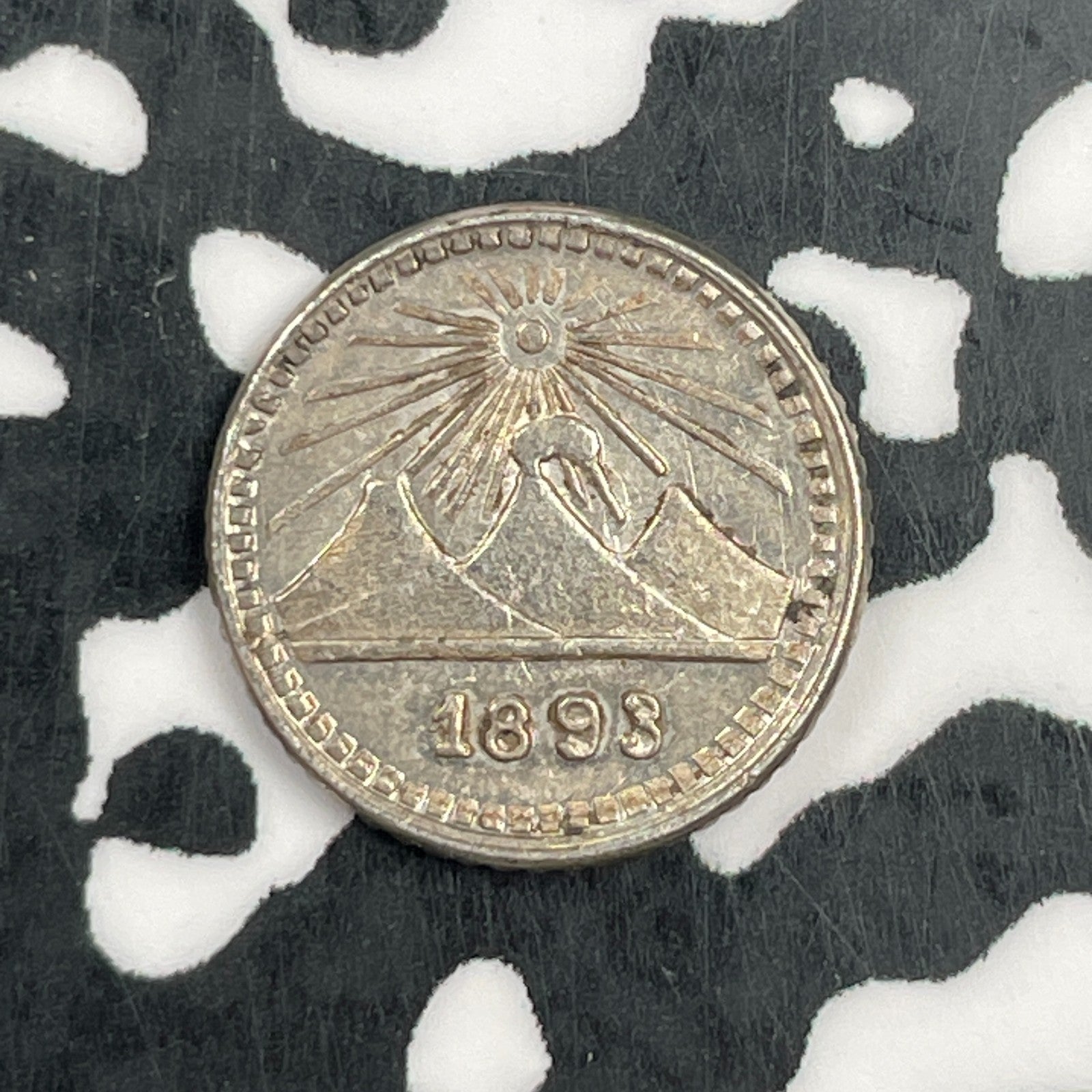 1893 Guatemala 1/4 Real Lot#F6902 Silver!