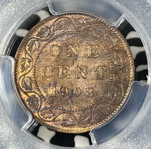 1908 Canada Large Cent PCGS MS64BN Lot#G035 Choice UNC!