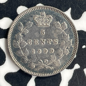 1900 Canada 5 Cents Lot#T7014 Silver! Nice!