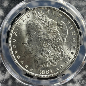 1881 U.S. $1 Morgan Dollar PCGS MS63 Lot#G572 Silver! Choice UNC!