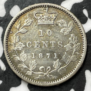 1871 Canada 10 Cents Lot#JM7221 Silver!