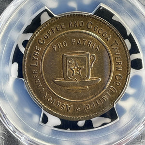 (1878-99) G.B. Ashton-Under-Lyne Coffee 1 Penny Token PCGS MS65BN Lot#G755