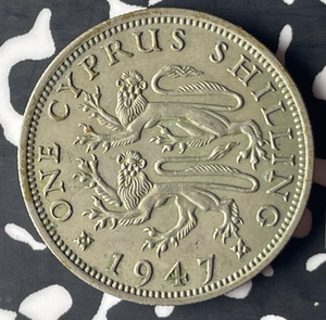 1947 Cyprus 1 Shilling Lot#T8938