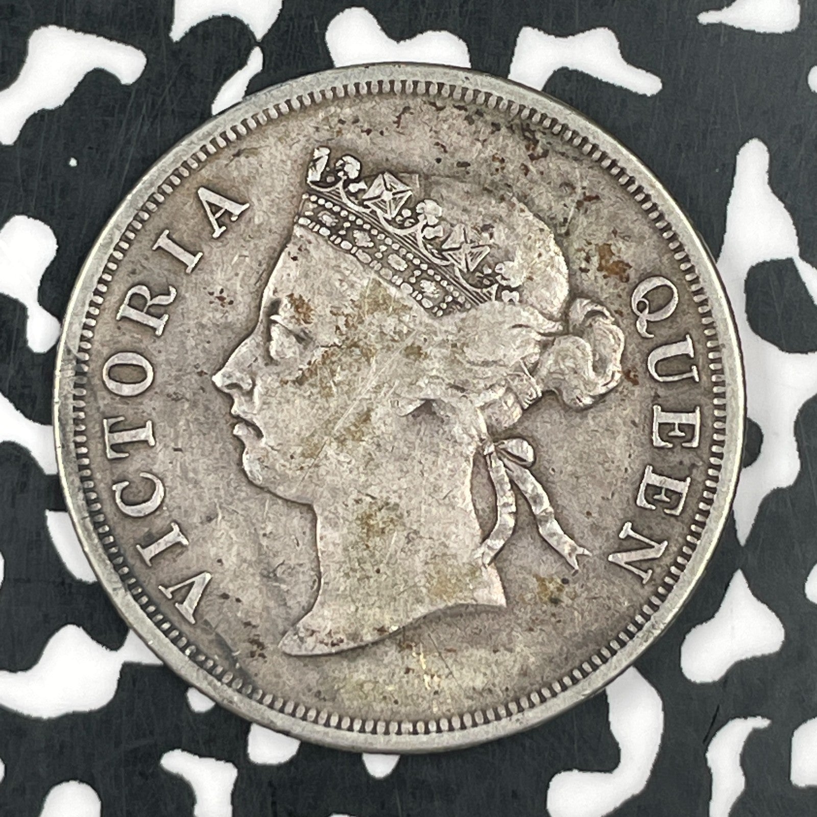 1900 Straits Settlements 50 Cents Lot#JM1431 Silver! Key Date!