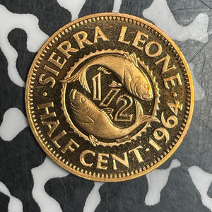 1964 Sierra Leone 1/2 Cent Half Cent Lot#T6311 Proof!
