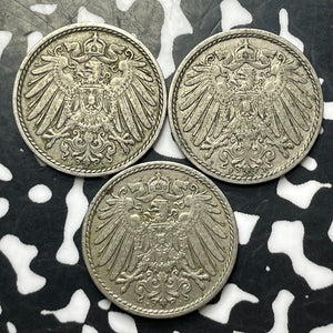 1911-J Germany 5 Pfennig (3 Available) (1 Coin Only)