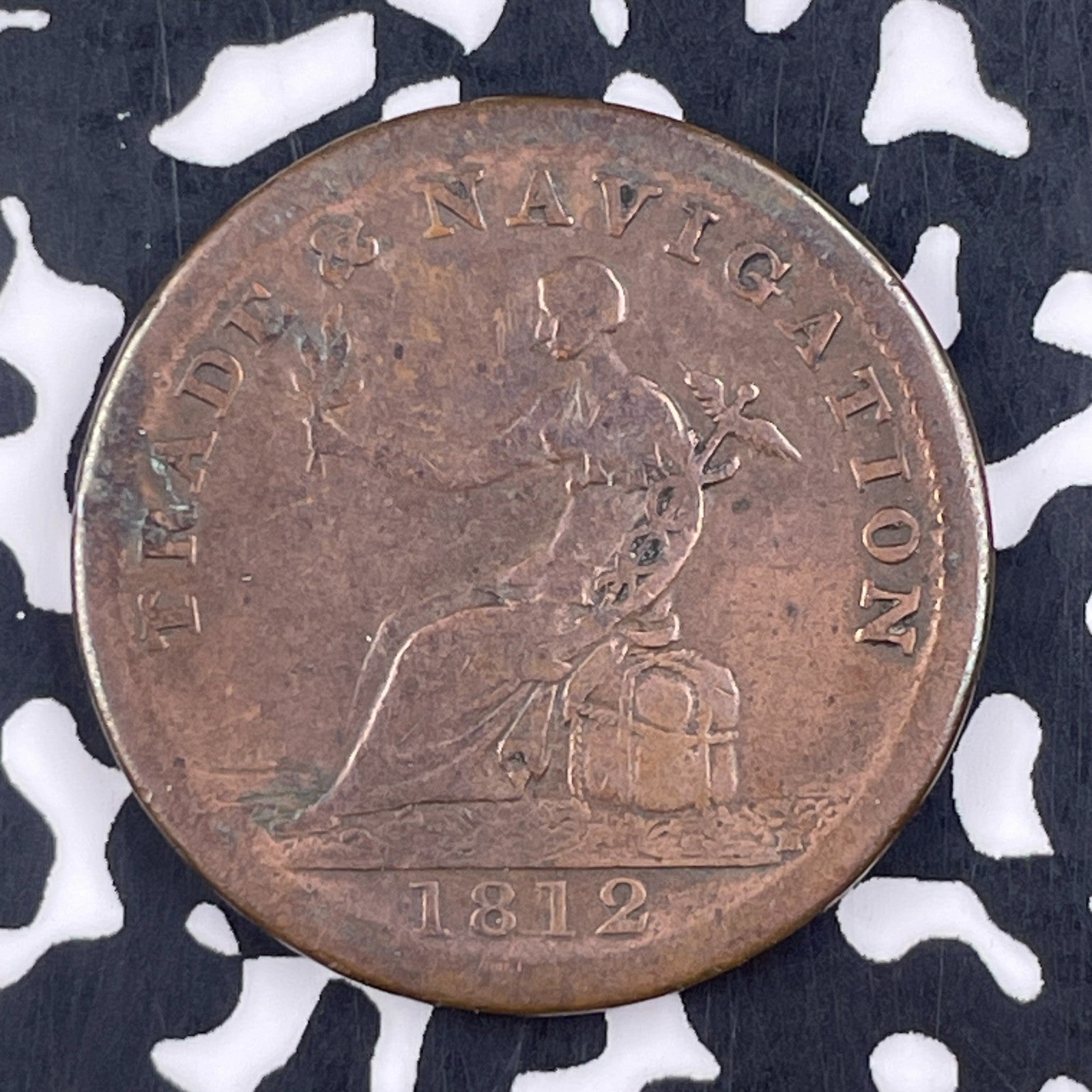 1812 Lower Canada Trade & Navigation 1/2 Penny Half Penny Token Lot#F4981