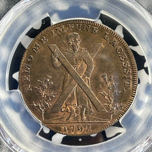 1792 Scotland Edinburgh 1/2 Penny Conder Token PCGS MS64RB Lot#G754 DH#44