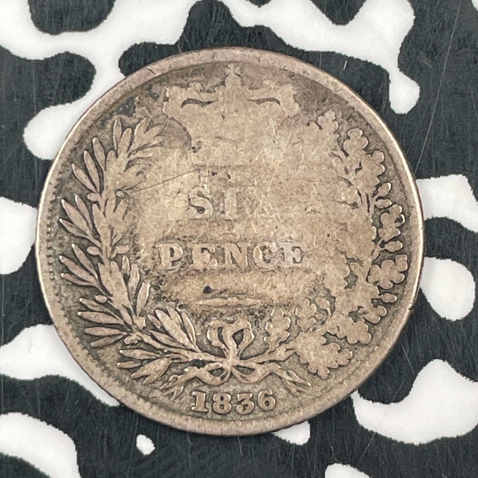 1836 Great Britain 6 Pence Sixpence Lot#F5579 Silver!