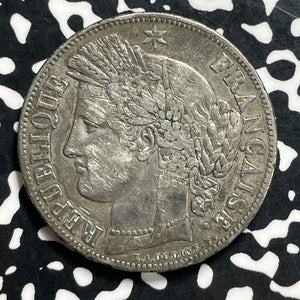 1849-A France 5 Francs Lot#JM9972 Large Silver! KM#761.1