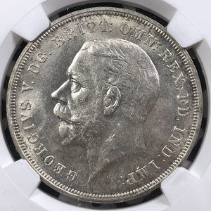 1935 G.B. George V Jubilee 1 Crown NGC MS63 Lot#G9127 Silver! Choice UNC!