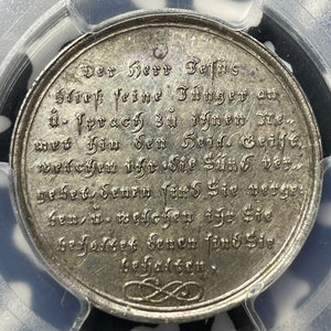 (19th C.) Germany Jesus/Peter & Keys Of Heaven Medal PCGS MS62 Lot#G8851 Silver!