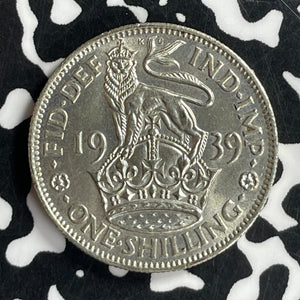 1939 Great Britain 1 Shilling Lot#T6784 Silver! High Grade! Beautiful!