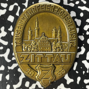 1933 Germany Zittau 1000th Anniversary Pin Lot#OV1514 42x54mm