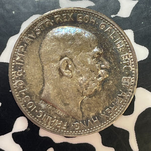 1914 Austria 1 Corona Lot#T2515 Silver! Nice!