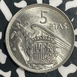 1957(59) Spain 5 Pesetas Lot#T3710 High Grade! Beautiful!