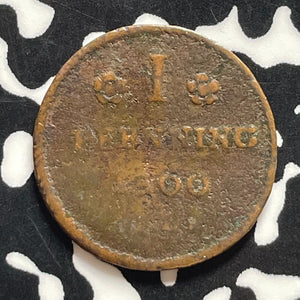 1800 Germany Rostock 1 Pfennig Lot#T4558