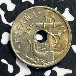 1949 Spain 50 Centimos Lot#C0726 High Grade! Beautiful!