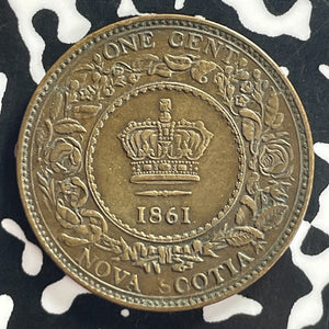 1861 Nova Scotia Large Cent Lot#T7967 Nice!