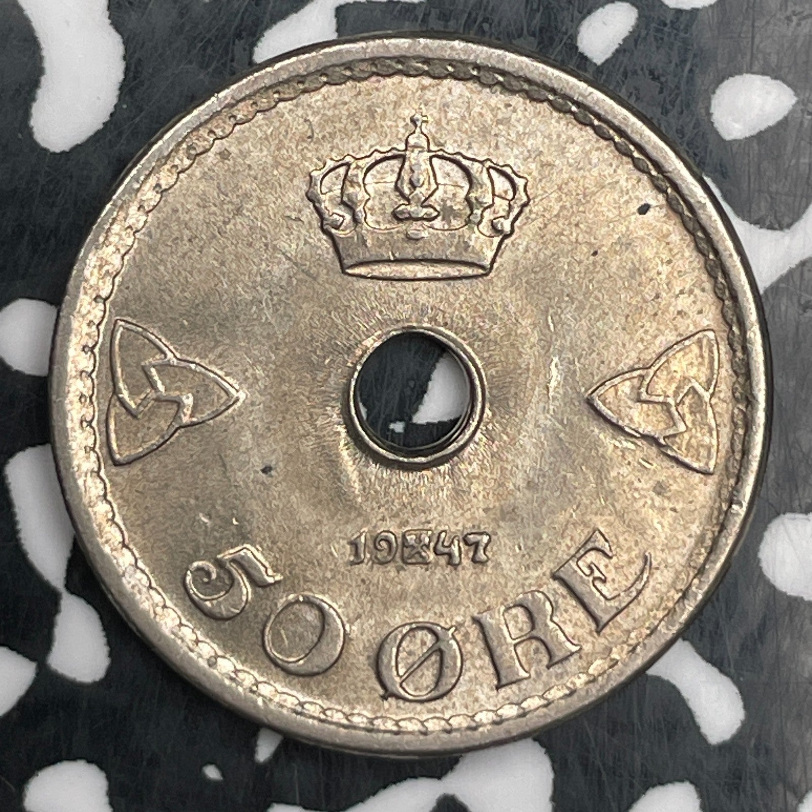 1947 Norway 50 Ore Lot#N1908 High Grade! Beautiful!