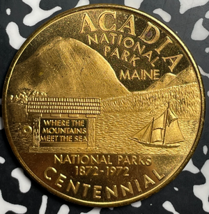 1972 U.S. Maine Acadia National Park Centennial Medal Lot#T9104 High Grade!