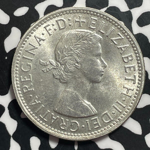 1954 Australia 1 Florin Lot#T1543 Silver! High Grade! Beautiful! KM#55