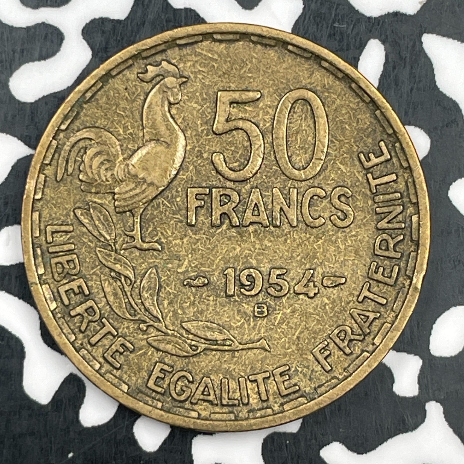 1954-B France 50 Francs Lot#F8520