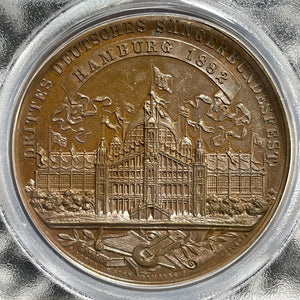 1882 Germany Hamburg Singing Festival Medal PCGS SP64 Lot#GV1023 Gaed-2238