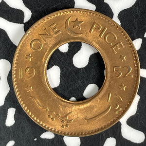 1952 Pakistan 1 Pice (Many Available) High Grade! Beautiful! (1 Coin Only)