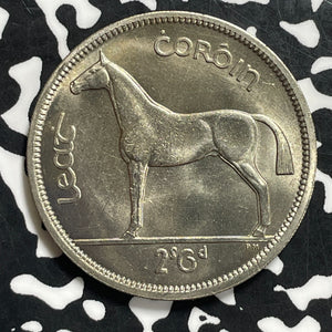 1964 Ireland 1/2 Crown Half Crown Lot#C0625 High Grade! Beautiful!