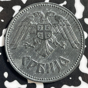 1943 Serbia 10 Dinara Lot#E3125 High Grade! Beautiful!