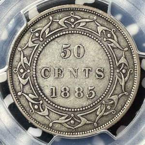 1885 Newfoundland 50 Cents PCGS XF40 Lot#G8752 Silver! 40,000 Minted