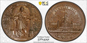 1882 Germany Hamburg Singing Festival Medal PCGS SP64 Lot#GV1023 Gaed-2238