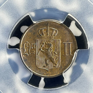1902 Norway 1 Ore PCGS MS64BN Lot#G915 Choice UNC! Top Graded!