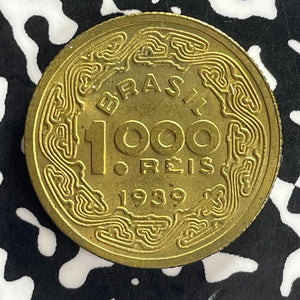 1939 Brazil 1000 Reis Lot#C0973 High Grade! Beautiful!