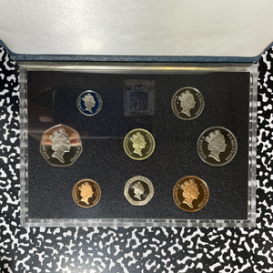 1990 Great Britain 8x Coin Proof Set Lot#B2674 With Case & C.O.A.