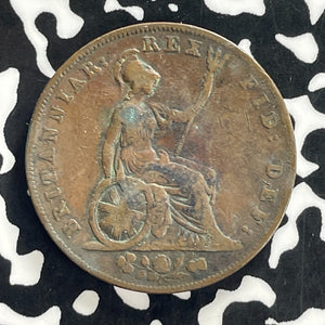 1826 Great Britain 1/2 Penny Lot#C1194 Corrosion