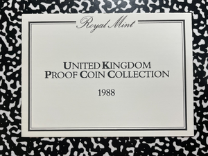 1988 Great Britain 7x Coin Proof Set Lot#B2650 With Case & C.O.A.