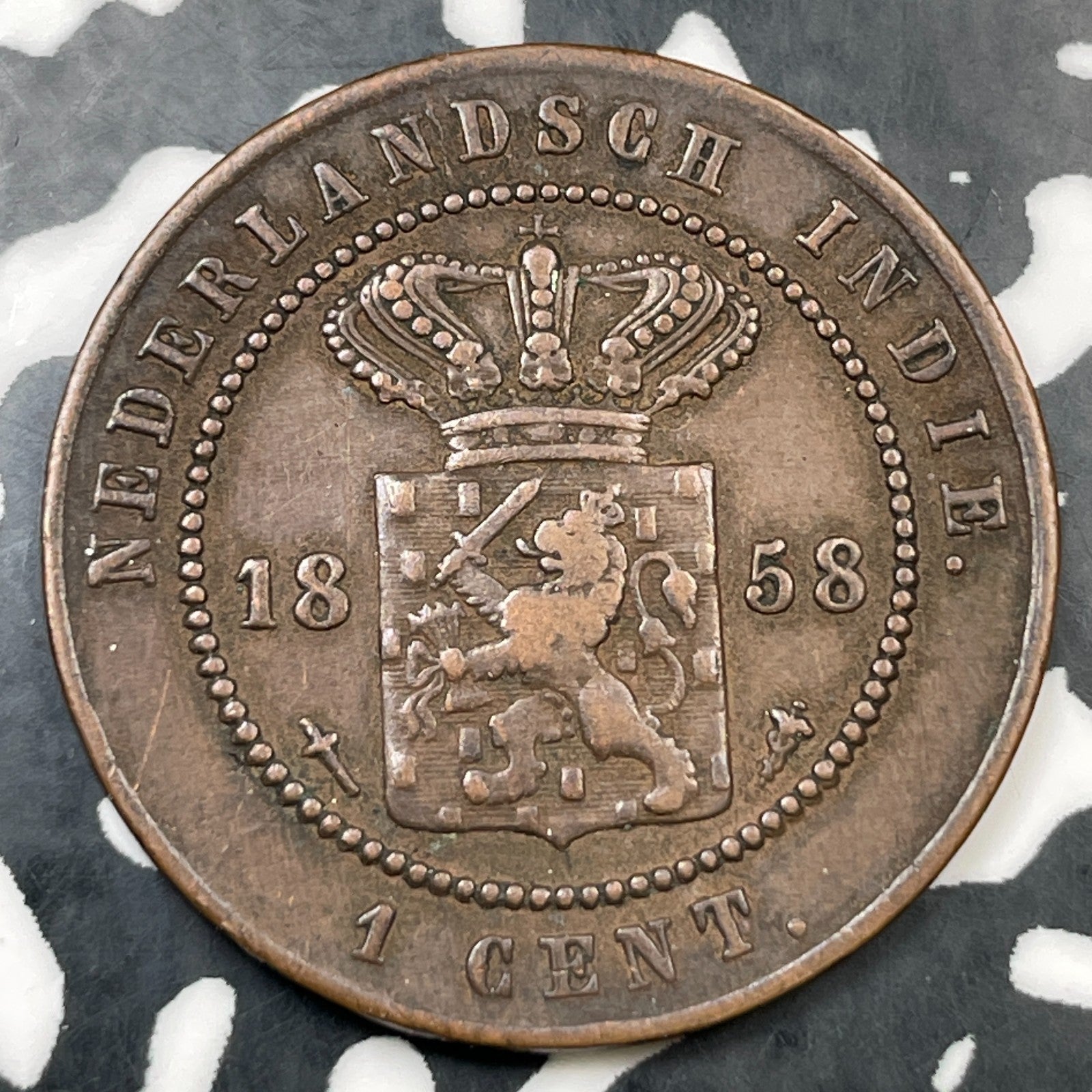 1858 Netherlands East Indies 1 Cent Lot# N3887