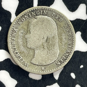 1892 Netherlands 10 Cents Lot#C1265 Silver!