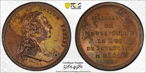 1751 France Birth Of The Duke Of Burgundy Medal PCGS MS63 Lot#G1019 Choice UNC!