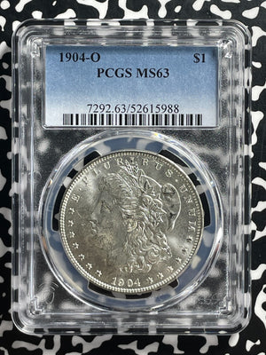 1904-O U.S. $1 Morgan Dollar PCGS MS63 Lot#G414 Silver! Choice UNC!