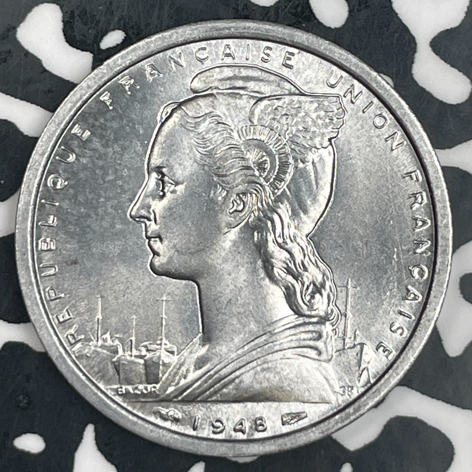 1948 French West Africa 2 Francs Lot#F7571 High Grade! Beautiful!